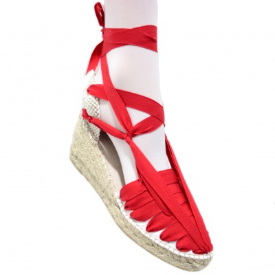 Heel Espadrilles Set Vetes Red