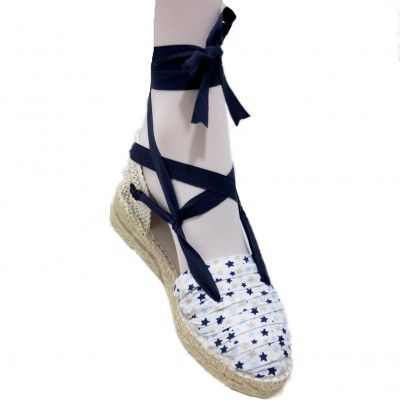 Espadrilles Half Wedge Blue...